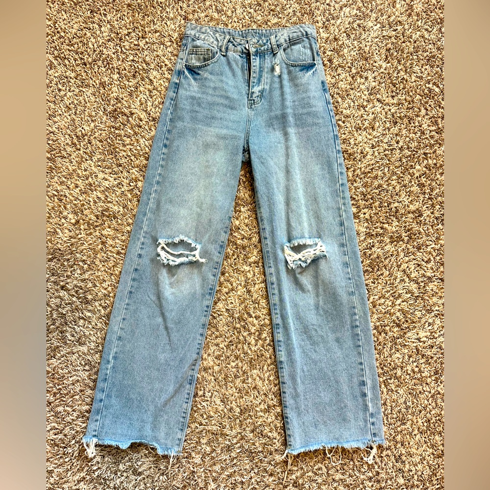 SHEIN Baggy Ripped Jeans - S